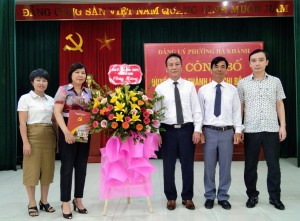 Lễ công bố Quyết định thành lập chi bộ trạm y tế phường Hà Khánh