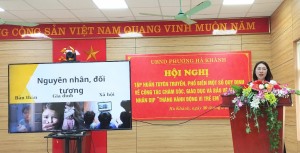 Phường Hà Khánh: tổ chức hội nghị tuyên truyền phổ biến giáo dục pháp luật chăm sóc, giáo dục và bảo vệ trẻ em năm 2025
